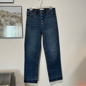 Abercrombie & Fitch Ankle Straight Ultra High Rise Button Down Fly Jeans